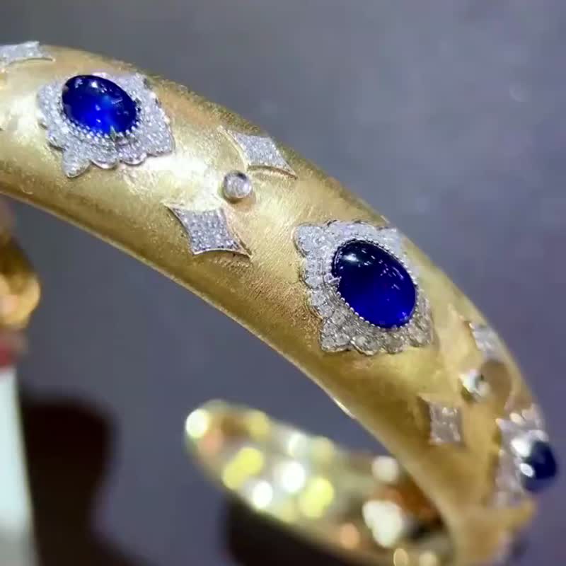 サファイアブレスレット 4.76カラット - ブレスレット - 宝石 