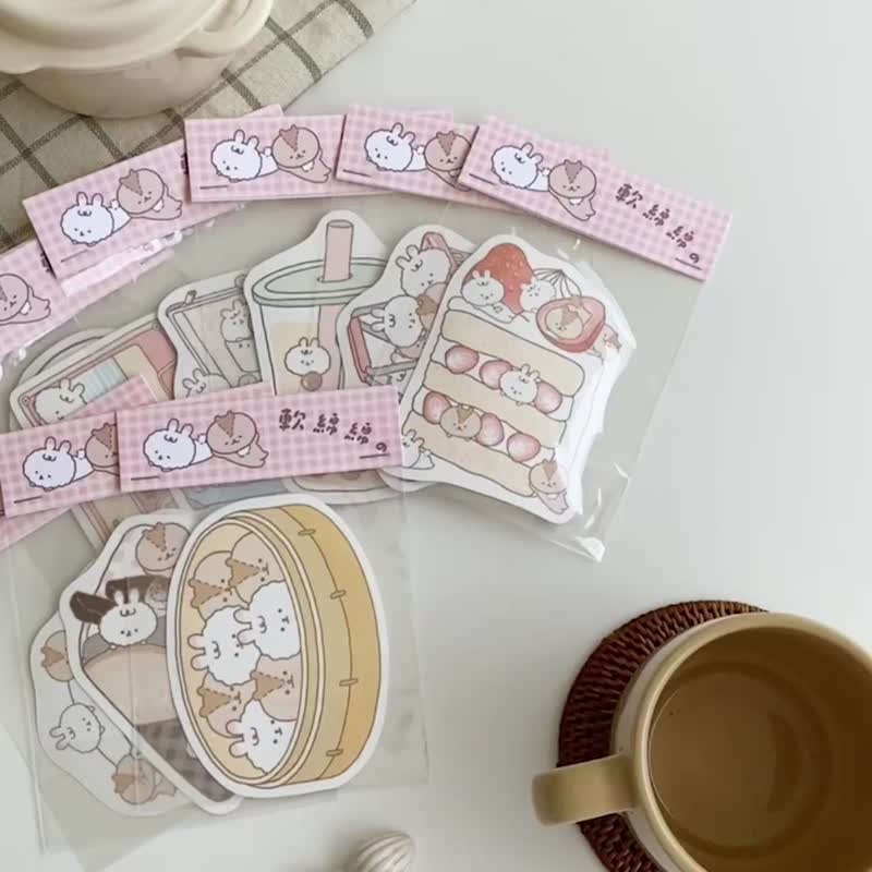 Waterproof sticker/soft big sticker generation/9 styles in total - Stickers - Paper Pink