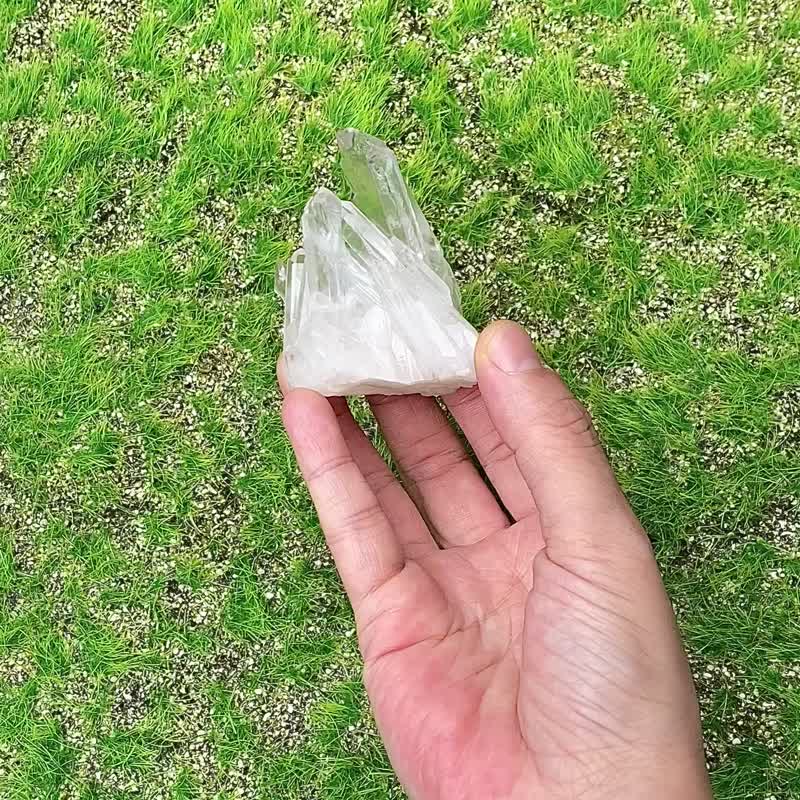天然冰透白水晶簇 白水晶 家居 辦公室 療癒 消磁 能量 擺件 - 擺飾/家飾品 - 水晶 白色