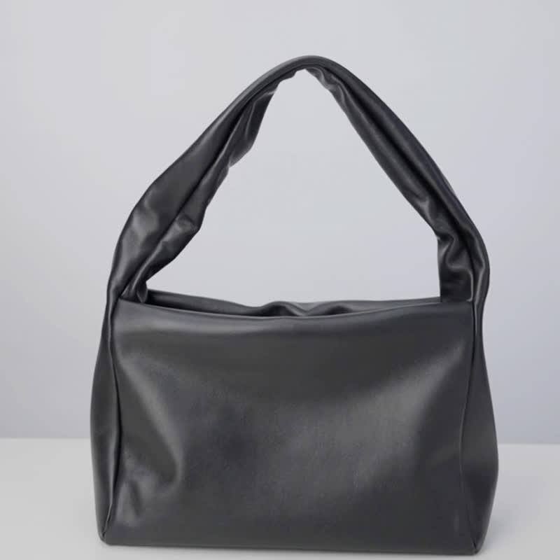 秋冬新款 Tote 托特包進口小牛皮 納帕皮 單肩包 - 側背包/斜背包 - 真皮 