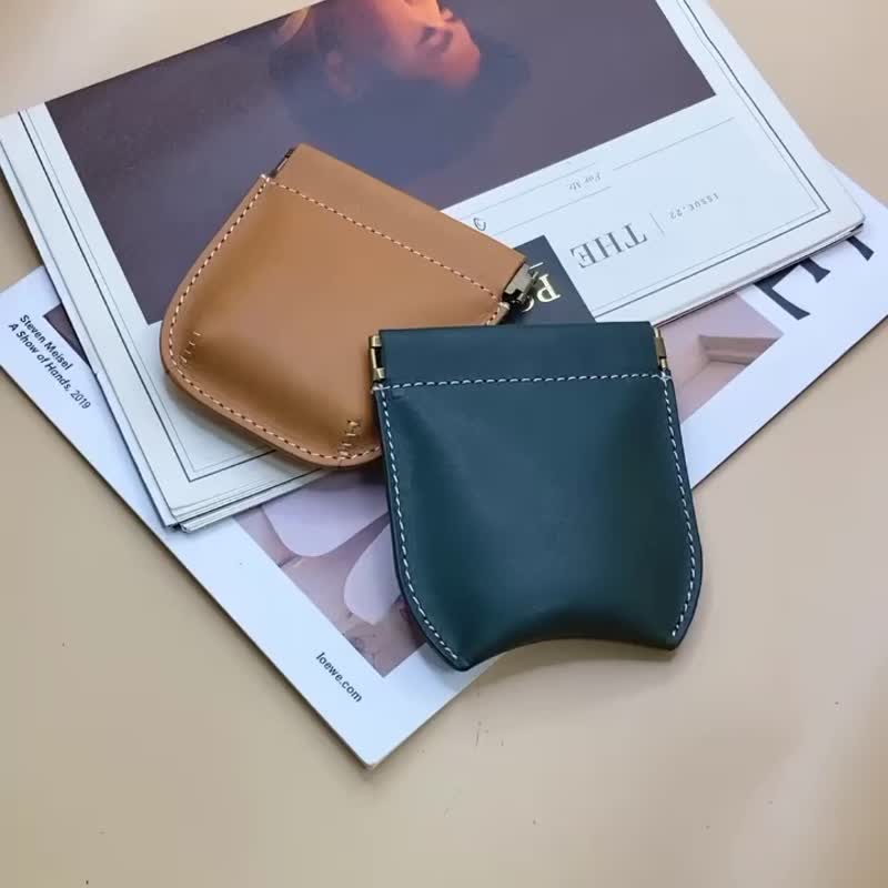 Genuine leather shrapnel coin purse/storage bag-two kinds of shrapnel coin purses can be customized with hot stamping/embossing - กระเป๋าใส่เหรียญ - หนังแท้ 