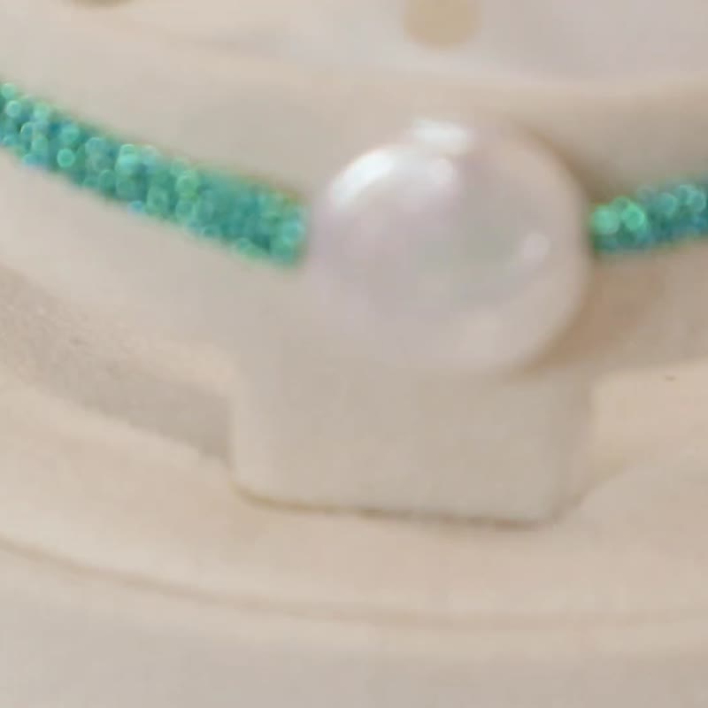 925 sterling silver natural pearl coins pearl lucky bracelet-turquoise - Bracelets - Pearl Green