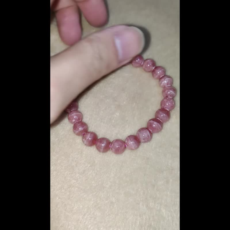 【訂製品】 紅紋石 Rhodochrosite 手串 手鍊 天然水晶 6.5-10mm - 手鍊/手環 - 玉石 