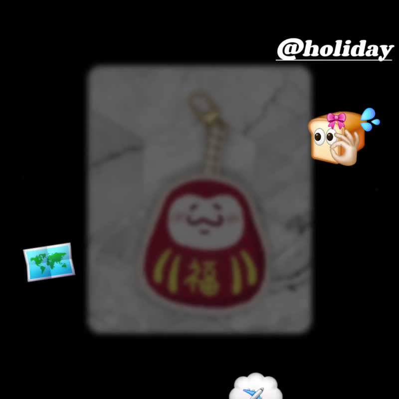 Roly-poly God of Fortune Double-faced Universal Bag Peace Talisman Bag - ซองรับขวัญ - ผ้าฝ้าย/ผ้าลินิน หลากหลายสี