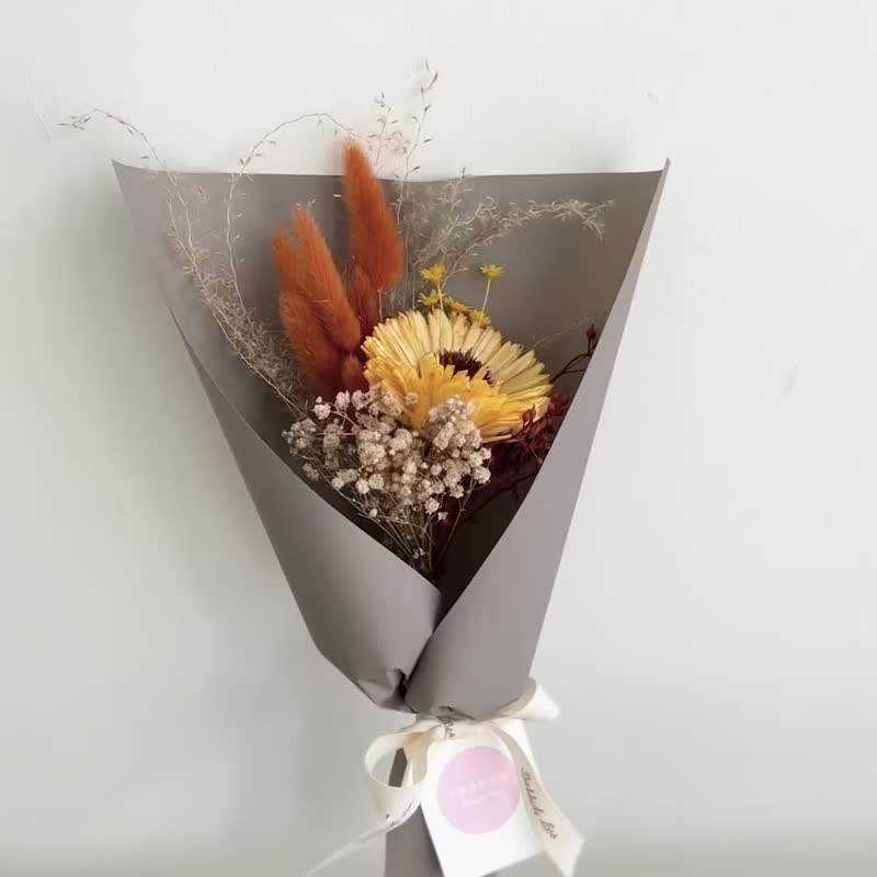 【獨家 開運乾燥花花束】• 情人節花束/生日花束/乾燥花花束 - 乾燥花/永生花 - 植物．花 橘色