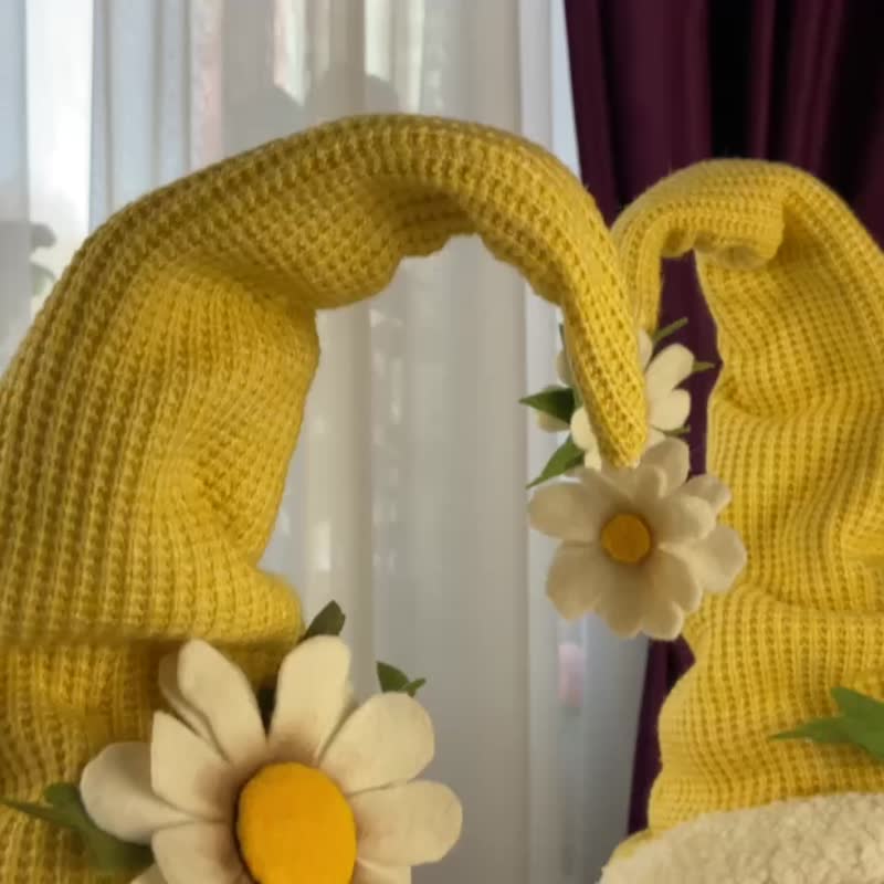 pattern pdf for scandinavian gnome daisy gnome chamomile flower gnome HandMade - Logo 設計/圖案設計 - 其他材質 