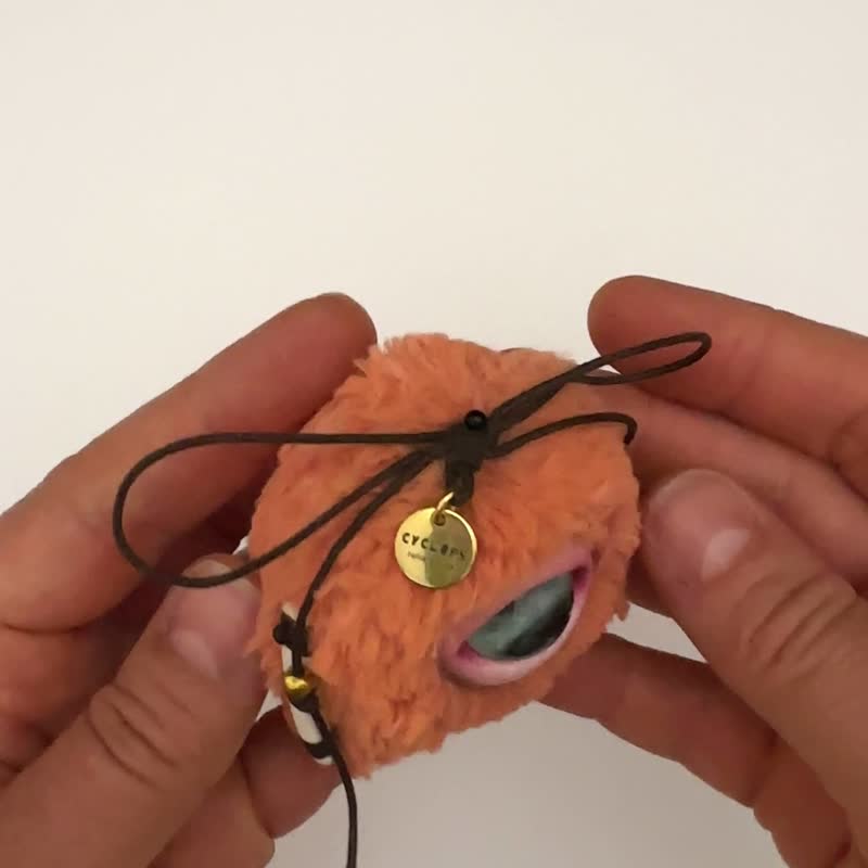 Plush orange tiny ooak Bubble - doll handmade; toy for Blythe _ READY TO SHIP! - 公仔/玩偶 - 其他材質 橘色