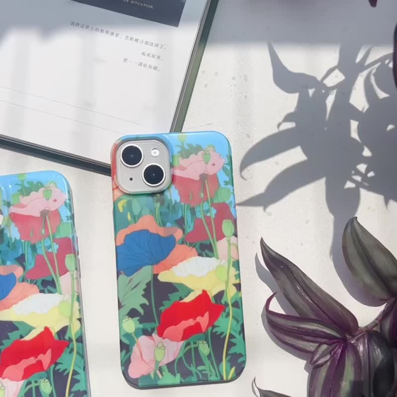 Fulinan Dream Original Mobile Phone Case with Retro Lotus Painting Film-friendly Fully Covered Soft Case for Android, Apple, Xiaomi - เคส/ซองมือถือ - วัสดุอื่นๆ 