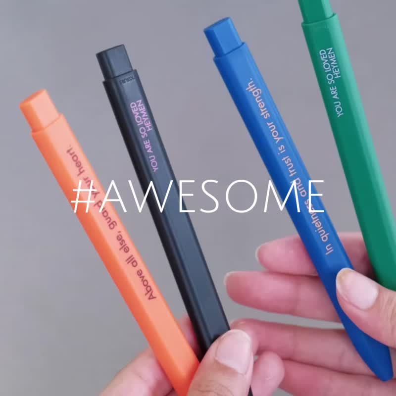 Heymen黑門 太棒啦 原創設計按壓速幹瑞士進口獲獎扁扁筆中性筆 - 原子筆/中性筆 - 其他材質 多色