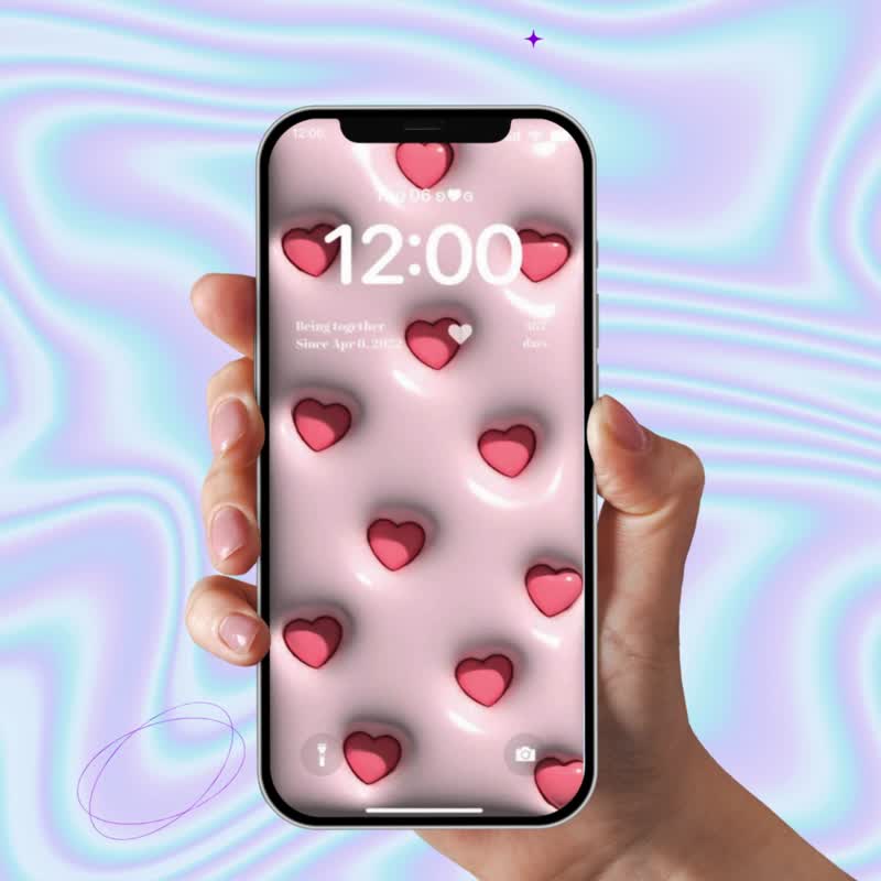 3Dぷっくりスマホ向けロック画面用壁紙 | iPhone / Android対応 - 電腦手機桌布/貼圖/App 圖示 - 其他材質 