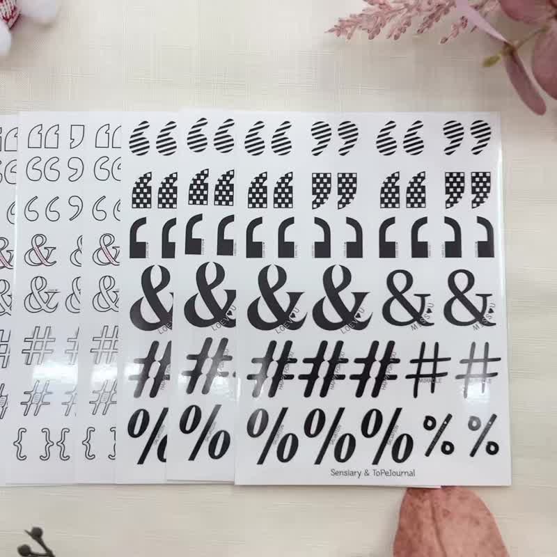ToPeJournal-Special symbol glossy transparent stickers 6PCS - 貼紙 - 紙 