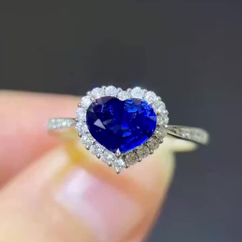 Heart-Shaped Sapphire Ring 1.58 Carat - General Rings - Gemstone 