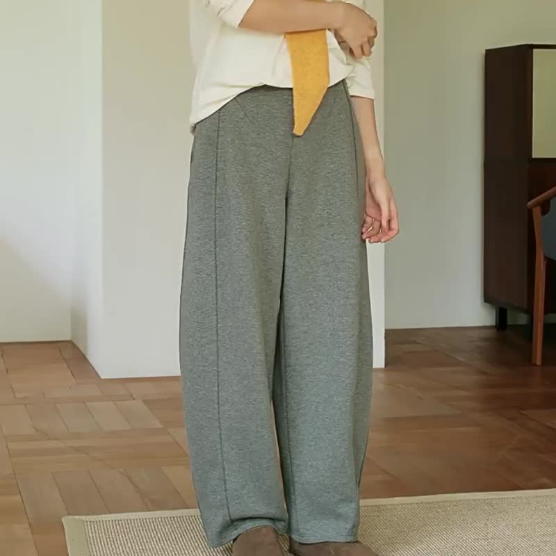 棉混紡親膚透氣印花顯瘦寬松氣球褲 - 女長褲 - 棉．麻 多色