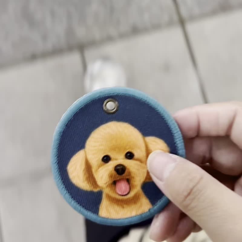 Q毛 鑰匙圈 布章鑰匙圈 巧奶臘腸 臘腸狗 悠遊卡 悠遊卡鑰匙圈 狗 - 鑰匙圈/鑰匙包 - 其他材質 卡其色