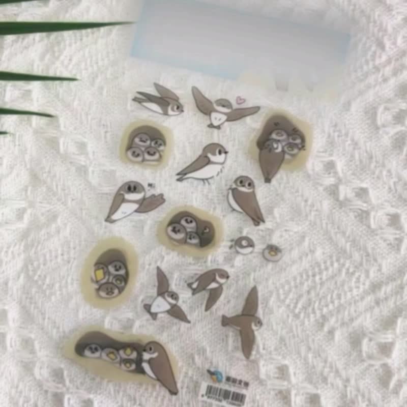 鳥類主題貼紙 DIY禮物觀鳥者 新穎可愛送給孩子們的禮物 - 貼紙 - 其他材質 透明