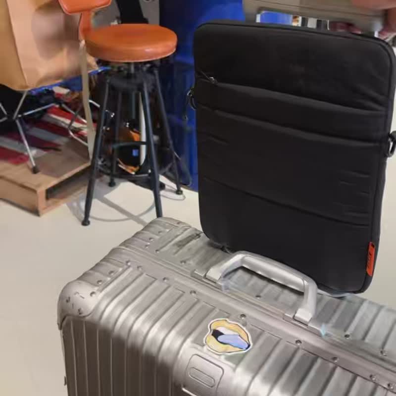 時尚便攜14吋筆電手拿包加絨加厚多功能ipad收納內膽包可套拉桿箱 - 電腦包/筆電包 - 尼龍 黑色