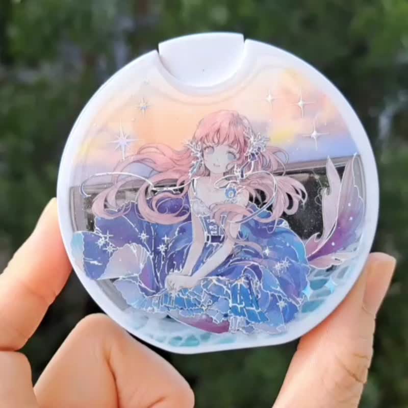 【隨身噴霧瓶】香水、酒精分裝~海洋系列~人魚款 - 香氛/精油/擴香 - 塑膠 藍色