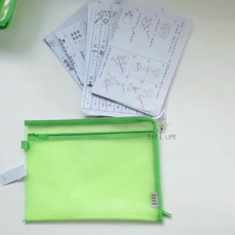 Lili bag liil _ transparent hexagonal mesh rainbow double zipper bag - Toiletry Bags & Pouches - Other Materials Multicolor