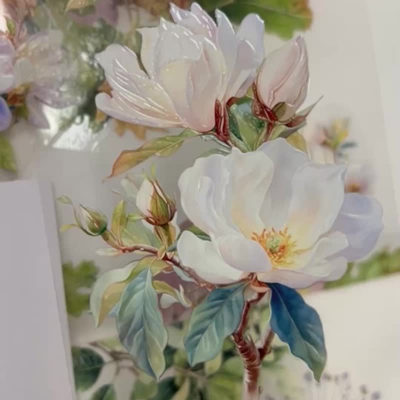 141為愛之花Love Bloom - 膠紙/膠帶/紙膠帶 - 塑膠 多色