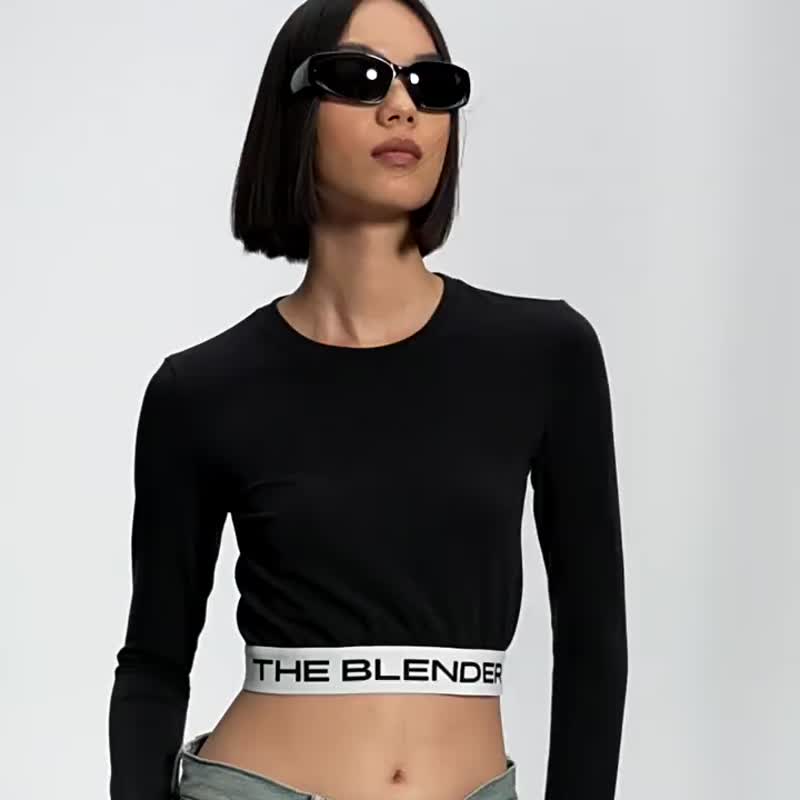 White 3-color high-waisted long-sleeved slim-fit inner wear sports style top warm and casual Maillard style - Women's Sportswear Tops - Other Man-Made Fibers White