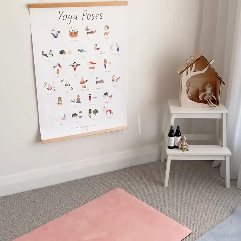 兒童瑜珈墊 Mindful & Co Kids - 瑜珈墊 - 橡膠 多色