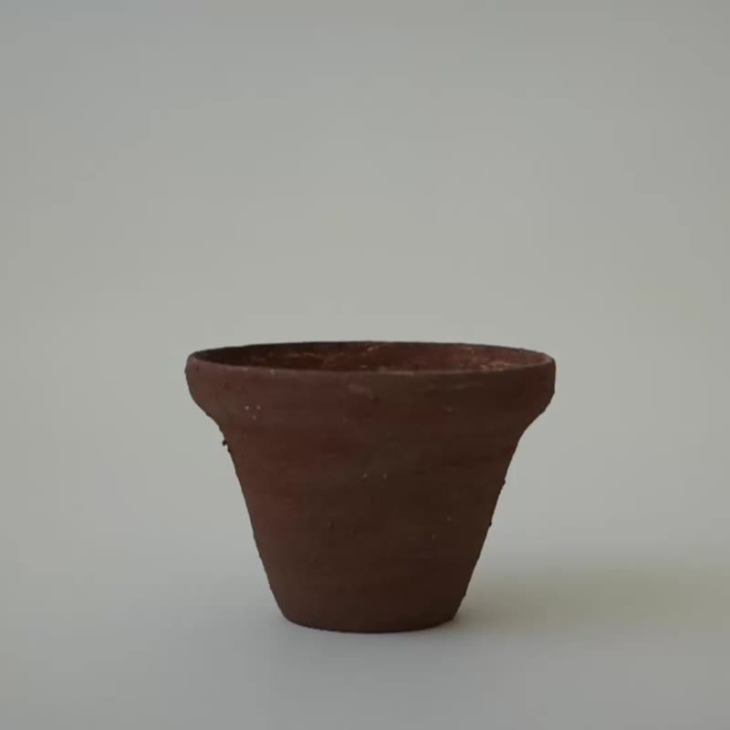 刷毛野紅盆 - 盆栽/植栽 - 陶 紅色