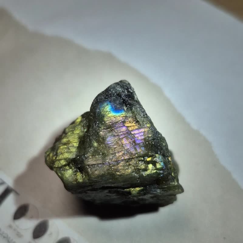 •夢幻紫拉長• 拉長石原石 原礦礦標 - 擺飾/家飾品 - 水晶 多色