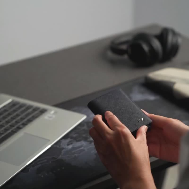 【無料ギフトラッピング】ショーンA 5カード 透明窓付きウォレット - ブルー / BF354-316-NY - 財布 - 革 ブルー