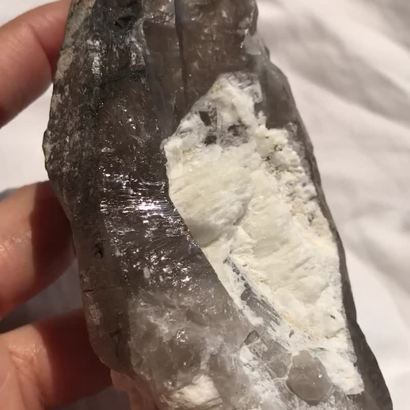 喜馬拉雅 茶晶黑髮共生 水晶簇 天然原石 水晶原礦 水晶 crystal - 擺飾/家飾品 - 水晶 多色