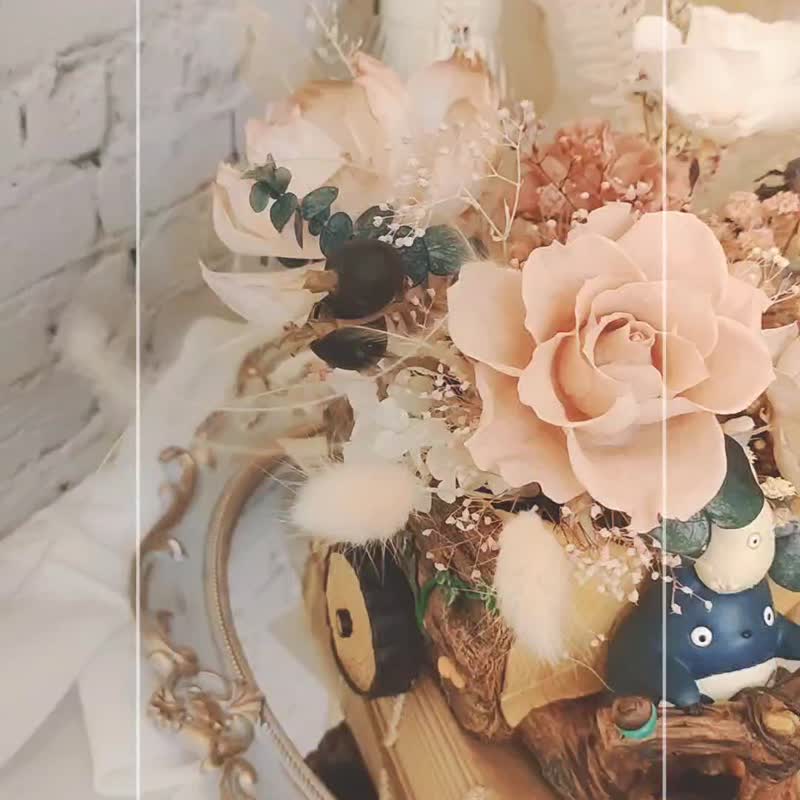 【綺思藝想】日本不凋花-吉卜力宮崎駿龍貓正品花器盆花 祝賀花禮 - 乾燥花/永生花 - 植物．花 多色