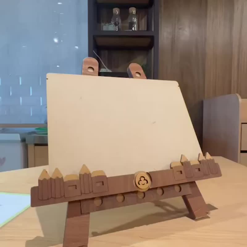 【手作DIY】迷你畫架 多功能 平板架 留言板 布告欄 - 木工/竹藝/紙雕 - 木頭 咖啡色