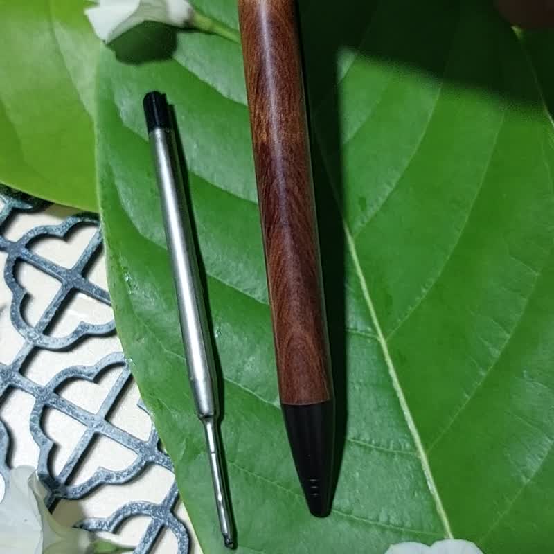 Taiwan Xiao Nan rotary ball pen - Ballpoint & Gel Pens - Wood Brown