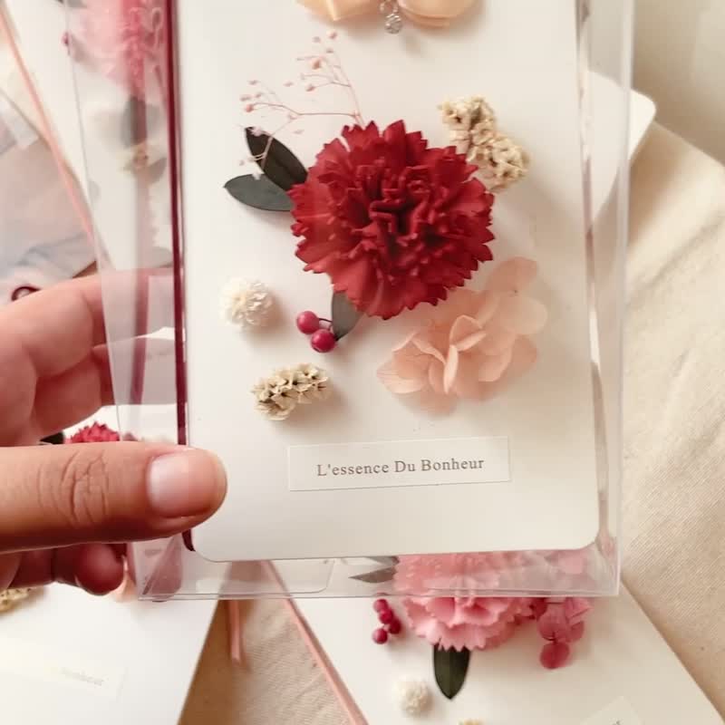 【母の日カード】手作りカーネーションディフューズテクスチャカード 母の日カードDIY素材パック - カード・はがき - 寄せ植え・花 