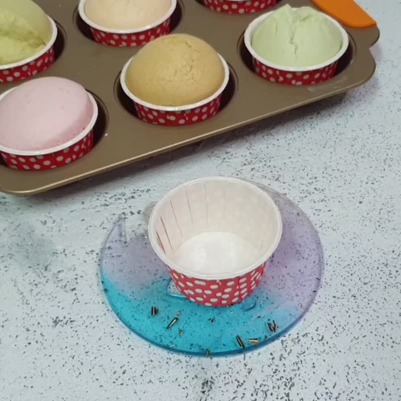 [Cloud Souffle Cup Cake with Flowers] Candle Material Pack with Flowers Dessert Candle Christmas - อาหาร/วัตถุดิบ - ขี้ผึ้ง 