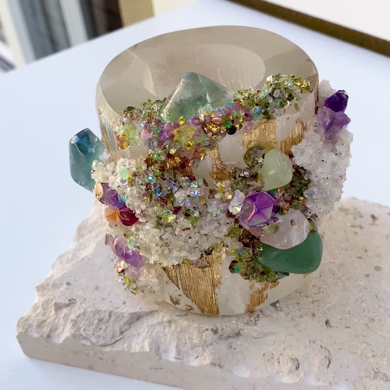 透石膏光之容器 ~ 希望 - 擺飾/家飾品 - 水晶 白色