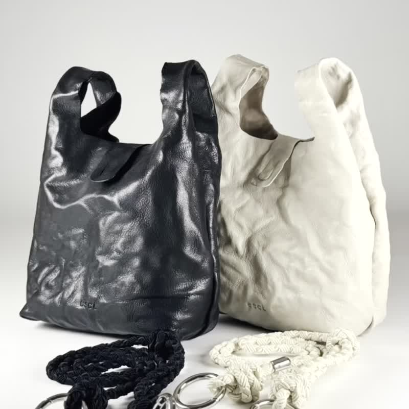 Cross Strap_Cream _ bag strap handmade 手工製 - 手機掛繩/背帶 - 聚酯纖維 