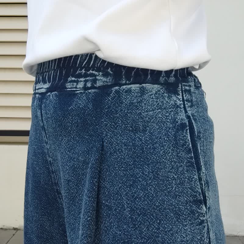 Alani Stonewash - Indigo Wide Leg Pants - Women's Pants - Cotton & Hemp Blue