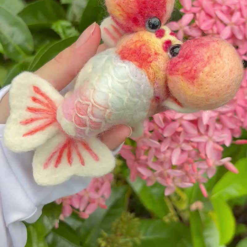 櫻花水泡眼 - 公仔/玩偶 - 羊毛 粉紅色