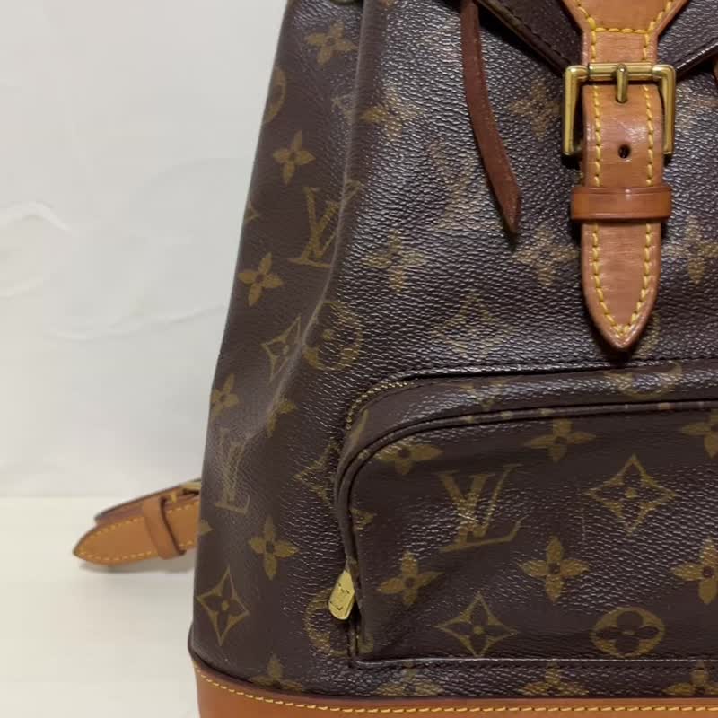 本物 Louis Vuitton ルイヴィトン モンスリMM モノグラム リュック バックパック PVC レザー M51136 中古 - 後背包/背包/書包 - 其他材質 咖啡色