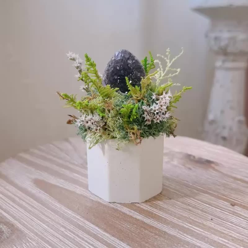 隨身小雨滴_水滴花園。辦公室療癒小物_永生綠植栽 - 盆栽/植栽 - 水晶 紫色