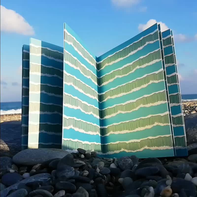 海洋 移動記別冊 手工法式裝訂 蠟線 藝術家的書 七星潭 清水斷崖 - 刊物/書籍 - 紙 藍色