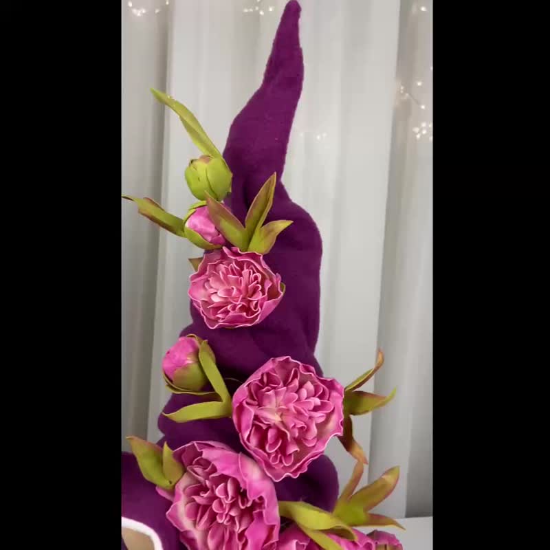 pattern pdf scandinavian gnome peony flower gnome flower hat + tutorial YouTube - Logo 設計/圖案設計 - 其他材質 
