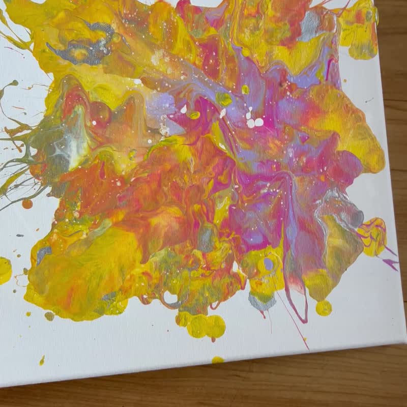 Pour Painting Fluid Limited Edition Original Art Abstract on Canvas Artwork 12 - ตกแต่งผนัง - วัสดุอื่นๆ หลากหลายสี