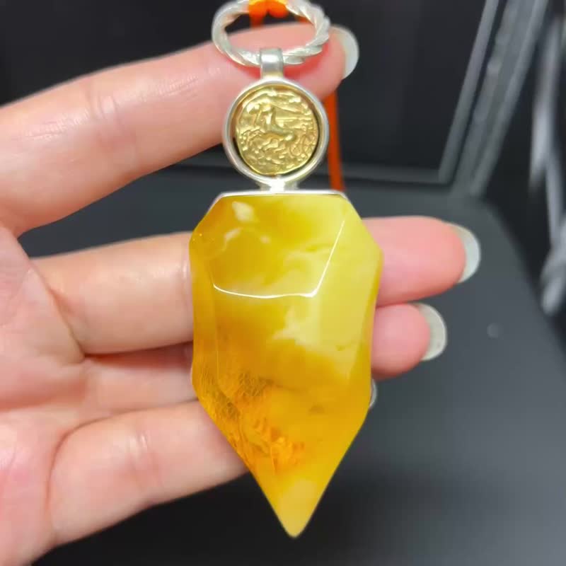 歐款新貨 波蘭製造 天然波羅的海蜜蠟吊墜  天然波羅的海蜜蠟吊墜 - 手鍊/手環 - 水晶 