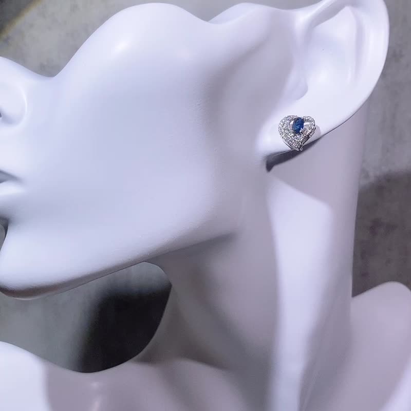 Sapphire  silver earrings - Earrings & Clip-ons - Gemstone 