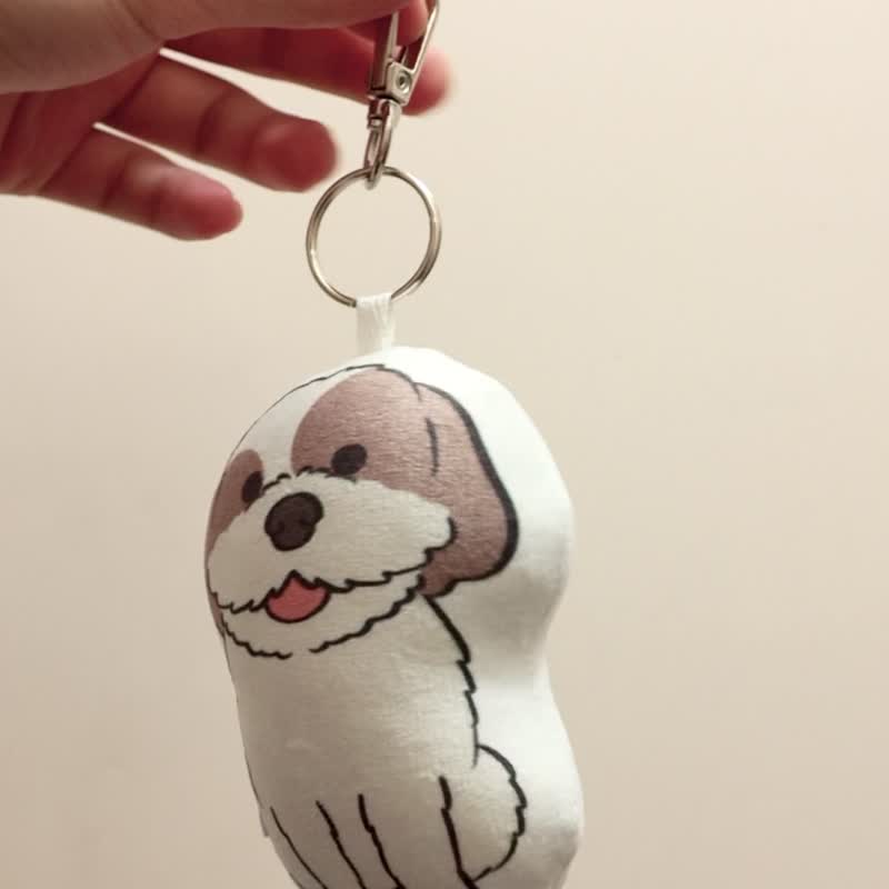 [Maobaijian Yanhua] Customized doll keychain for cats, dogs, rats, rabbits, any pet - Custom Pillows & Accessories - Polyester White