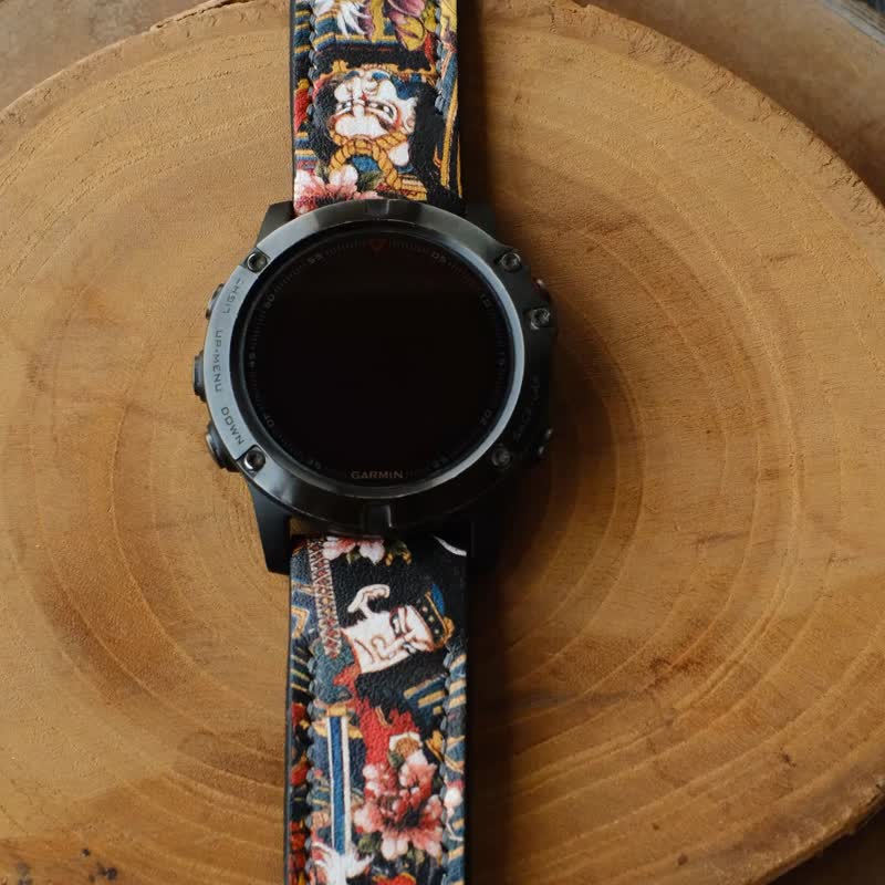 Garmin Quick Fit Art Design Genuine Leather Strap - 錶帶 - 真皮 多色