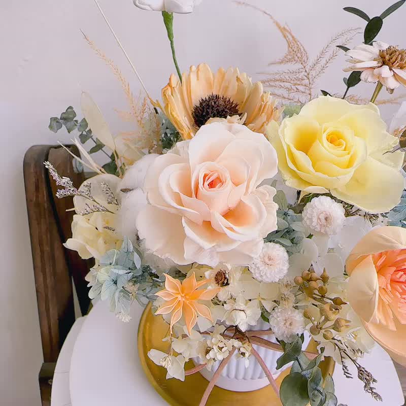 美好時光 | 靜靜盛開的日子-開幕花禮、新居、永生花、花禮、桌花 - 乾燥花/永生花 - 植物．花 黃色