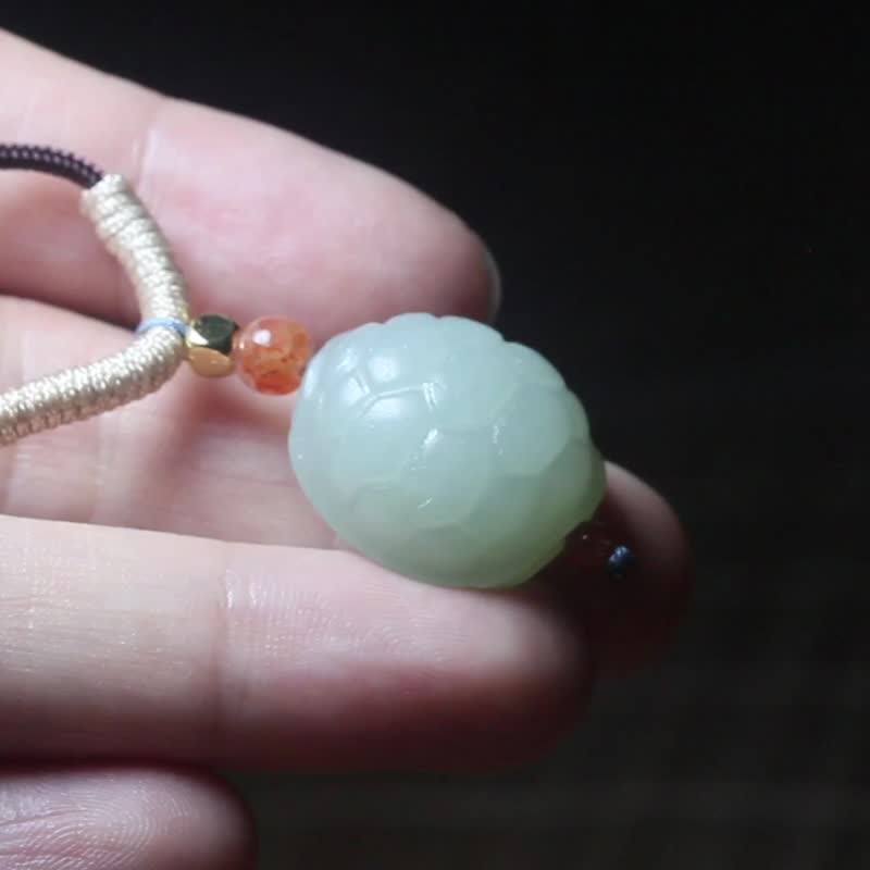 [Fu Jia Tian Xia] Natural Hetian Jade Necklace/Jade Lucky Pendant/Turtle Shell Pendant - สร้อยคอ - หยก สีเขียว
