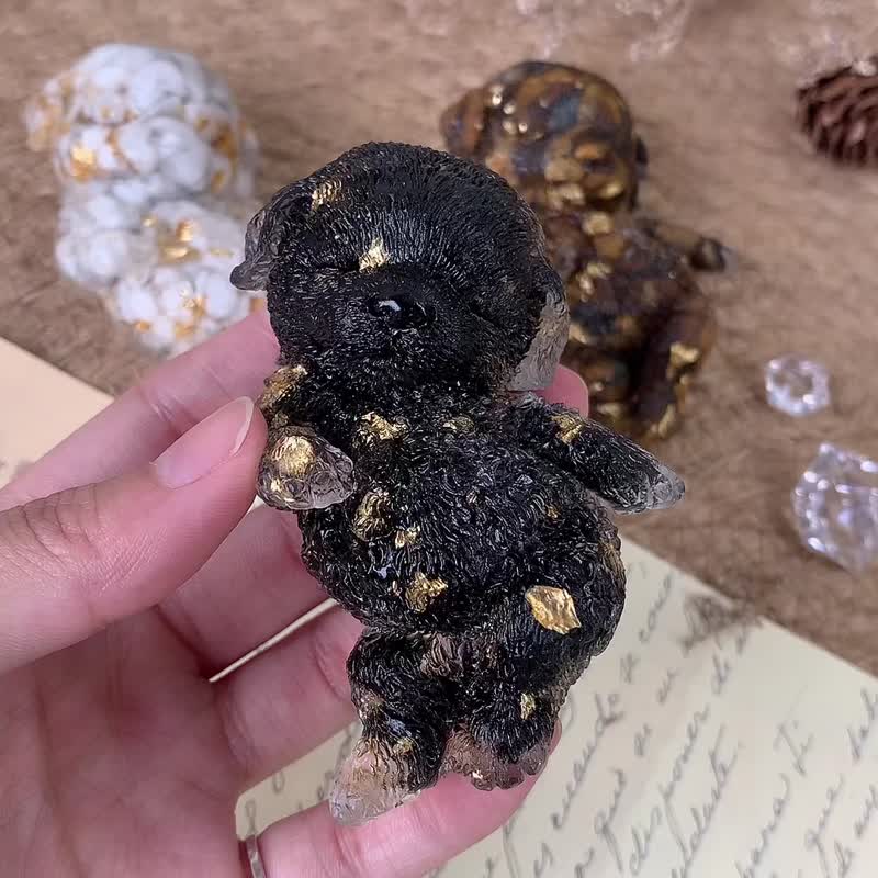 Crystal Golden Retriever Puppy Size M | Natural Stone Decoration | Home Decor Cute Dog Gift - ของวางตกแต่ง - คริสตัล หลากหลายสี